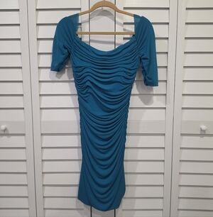 Badgley Mischka Gorgeous Off the Shoulder Cinched Dress Sz. 2